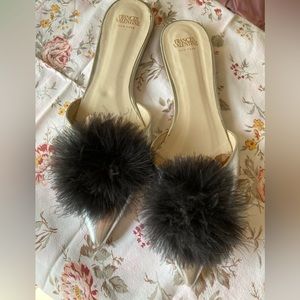 Frances Valentine Pauline Silver flats 8.5